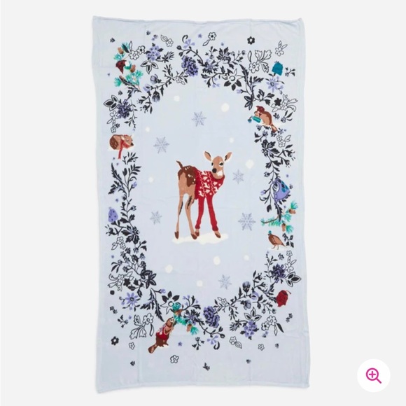🆕 Vera Bradley Fleece Throw Blanket Merry Mischief 50 x 80 - Picture 1 of 3